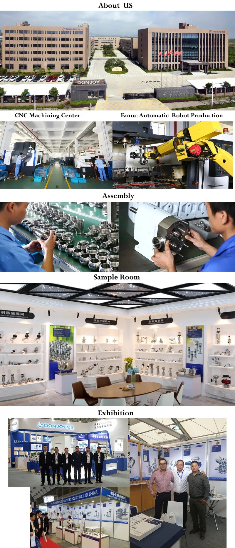 Donjoy Hygienic Stainless Steel Tank Bottom Valve with Elbow Connetctor