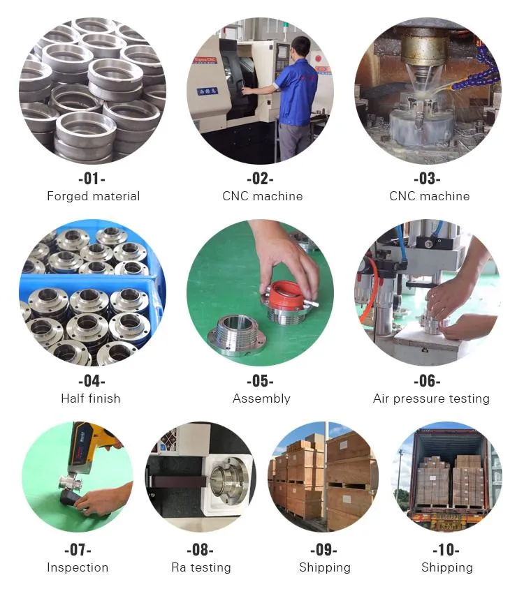 Sanitary Butterfly Valve 1 Inch Pneumatic Actuator Butterfly Valve DN25 Tri Clamp Stainless Steel Single