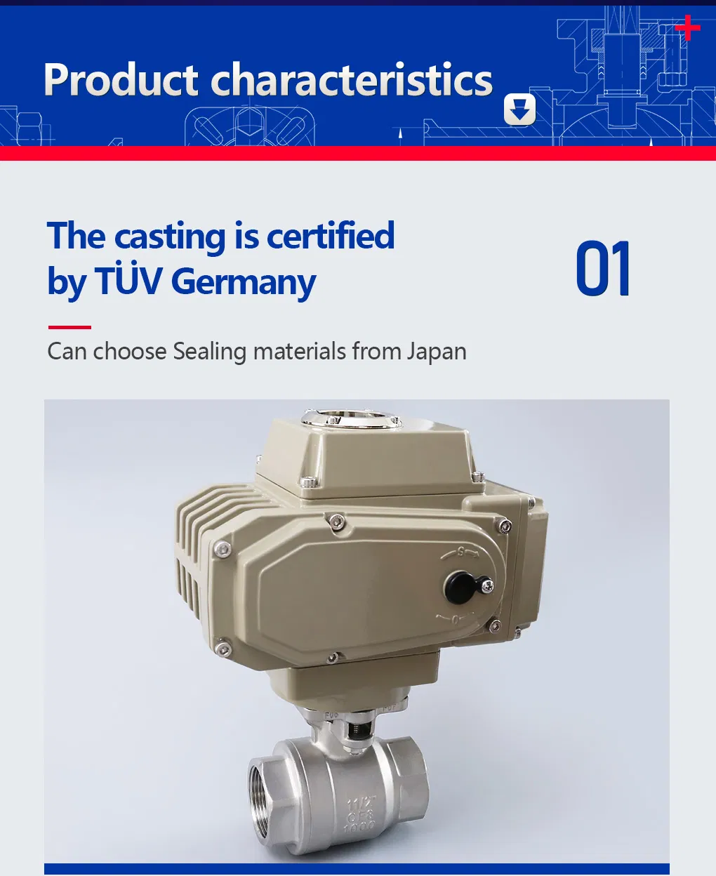 Dico Water Treatment Full Bore Automatic Control Pneumatic/Electric Actuator 2PC Ball Valve