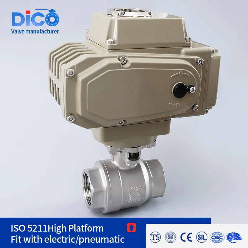 Dico Water Treatment Full Bore Automatic Control Pneumatic/Electric Actuator 2PC Ball Valve